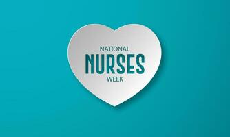 National Nurses Week Background Vector Illustration