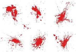 Blood set of paint splatter bleeding background vector