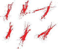 Horror set of red blood background vector