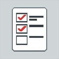 Pixel art illustration To do list. Pixelated Note. Checklist to so list note test pixelated for the pixel art game and icon for website and video game. old school retro. vector