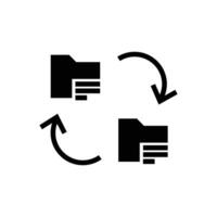 Transfer File icon. black fill icon vector