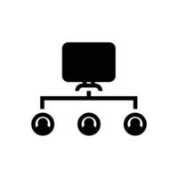 Collaborations icon. black fill icon vector