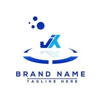 Letter JK blue Professional logo for all kinds of business vector