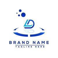 Letter LD blue Professional logo for all kinds of business vector