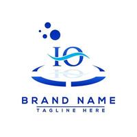 Letter IO blue Professional logo for all kinds of business vector