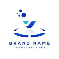 Letter JV blue Professional logo for all kinds of business vector