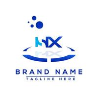 Letter HX blue Professional logo for all kinds of business vector