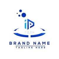 Letter IP blue Professional logo for all kinds of business vector