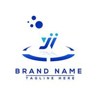 Letter JI blue Professional logo for all kinds of business vector