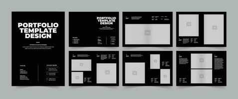 portfolio template and architecture portfolio layout design vector