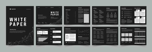 white paper layout or white paper report brochure design vector