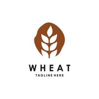 Wheat design element vector icon with creative unique concept idea