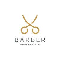 Barbershop design element vector icon with creative unique concept