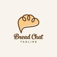 Bread chat design element vector with creative concept idea