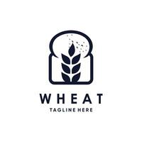 Wheat design element vector icon with creative unique concept idea