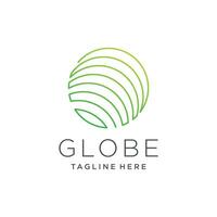Globe design element vector icon with creative unique concept idea