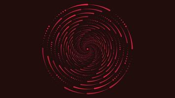 Abstarct spiral dotted vortex style background in dark color. vector