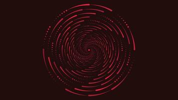 Abstarct spiral dotted vortex style background in dark color. vector