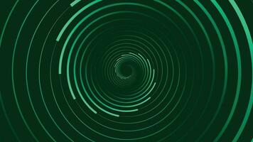 Abstarct vortex round spiral dotted background in dark green. vector