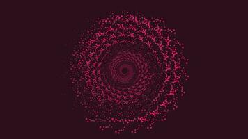 Abstarct spiral dotted vortex style background in dark color. vector