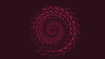 Abstarct spiral dotted vortex style background in dark color. vector