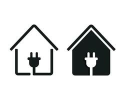 casa voltaje icono. electricidad a hogar. vector