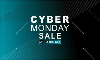 Cyber monday sale banner template for business promotion vector