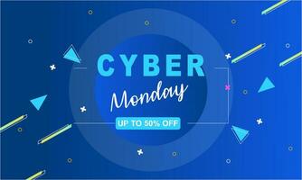 Cyber monday sale banner template for business promotion vector