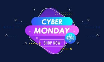 Cyber monday sale banner template for business promotion vector