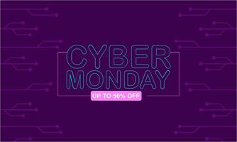 Cyber monday sale banner template for business promotion vector