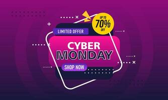 Cyber monday sale banner template for business promotion vector