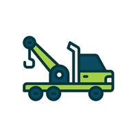 tow truck icon. vector filled color icon for your website, mobile, presentation, and logo design.