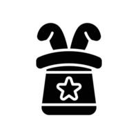 magic hat icon. vector glyph icon for your website, mobile, presentation, and logo design.