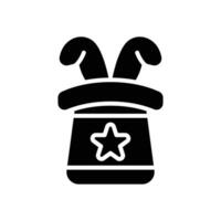 magic hat icon. vector glyph icon for your website, mobile, presentation, and logo design.