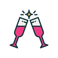 cheers icon. vector filled color icon for your website, mobile, presentation, and logo design.