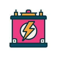 battery icon. vector filled color icon for your website, mobile, presentation, and logo design.