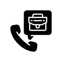 call interview icon. vector glyph icon for your website, mobile, presentation, and logo design.