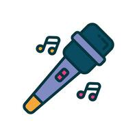 microphone icon. vector filled color icon for your website, mobile, presentation, and logo design.