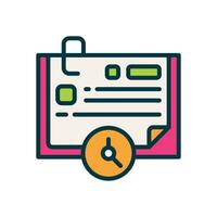 note icon. vector filled color icon for your website, mobile, presentation, and logo design.