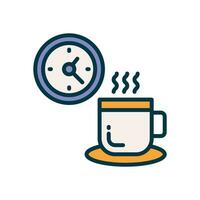 coffee break icon. vector filled color icon for your website, mobile, presentation, and logo design.