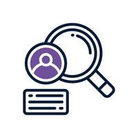 job search icon. vector dual tone icon for your website, mobile, presentation, and logo design.