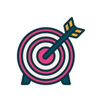 target icon. vector filled color icon for your website, mobile, presentation, and logo design.