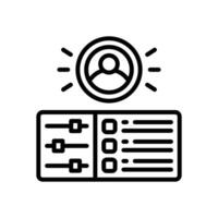 employee ability icon. vector line icon for your website, mobile, presentation, and logo design.