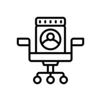 desk chair icon. vector line icon for your website, mobile, presentation, and logo design.