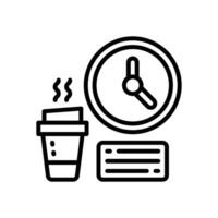 breaktime icon. vector line icon for your website, mobile, presentation, and logo design.