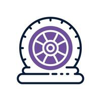 flat tire icon. vector dual tone icon for your website, mobile, presentation, and logo design.