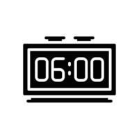 desk clock icon. vector glyph icon for your website, mobile, presentation, and logo design.