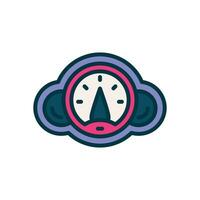 speedometer icon. vector filled color icon for your website, mobile, presentation, and logo design.