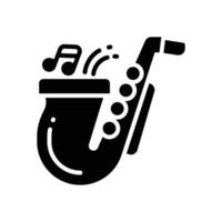 saxophone icon. vector glyph icon for your website, mobile, presentation, and logo design.