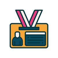 id card icon. vector filled color icon for your website, mobile, presentation, and logo design.